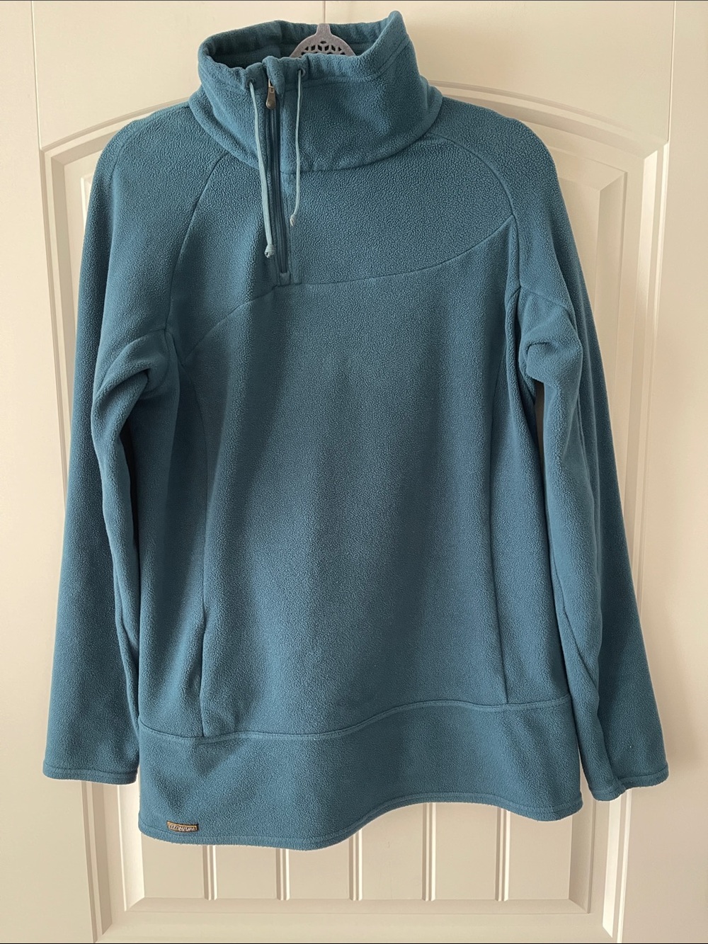 Columbia Titanium Teal Asymmetrical Zipper Fleece Pullover